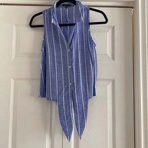 Dynamite Button Down Tie up no sleeve shirt (Size S)